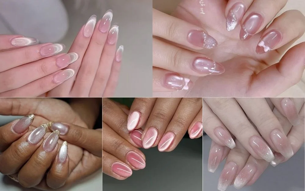 Top 50 Mẫu Nail Trắng Hồng Thạch Đẹp Trong Veo, Tôn Da 2026 - 8