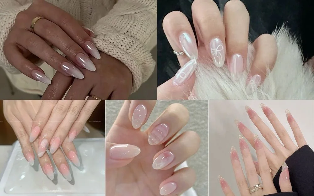 Top 50 Mẫu Nail Trắng Hồng Thạch Đẹp Trong Veo, Tôn Da 2026 - 1