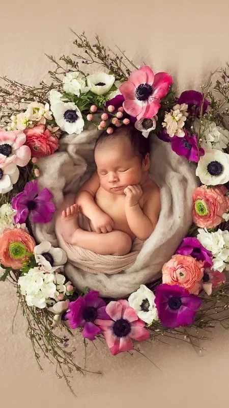 1000+ Ảnh Em Bé Đáng Yêu Siêu Dễ Thương Làm Hình Nền Điện Th - ảnh Em Bé Với Thiên Nhiên, Động Vật - hình 4