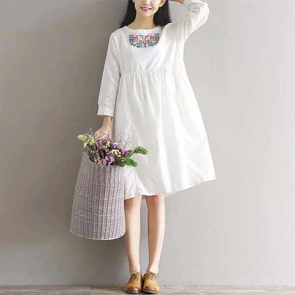 Ảnh 28 minh hoạ mẫu đầm linen mới nhất