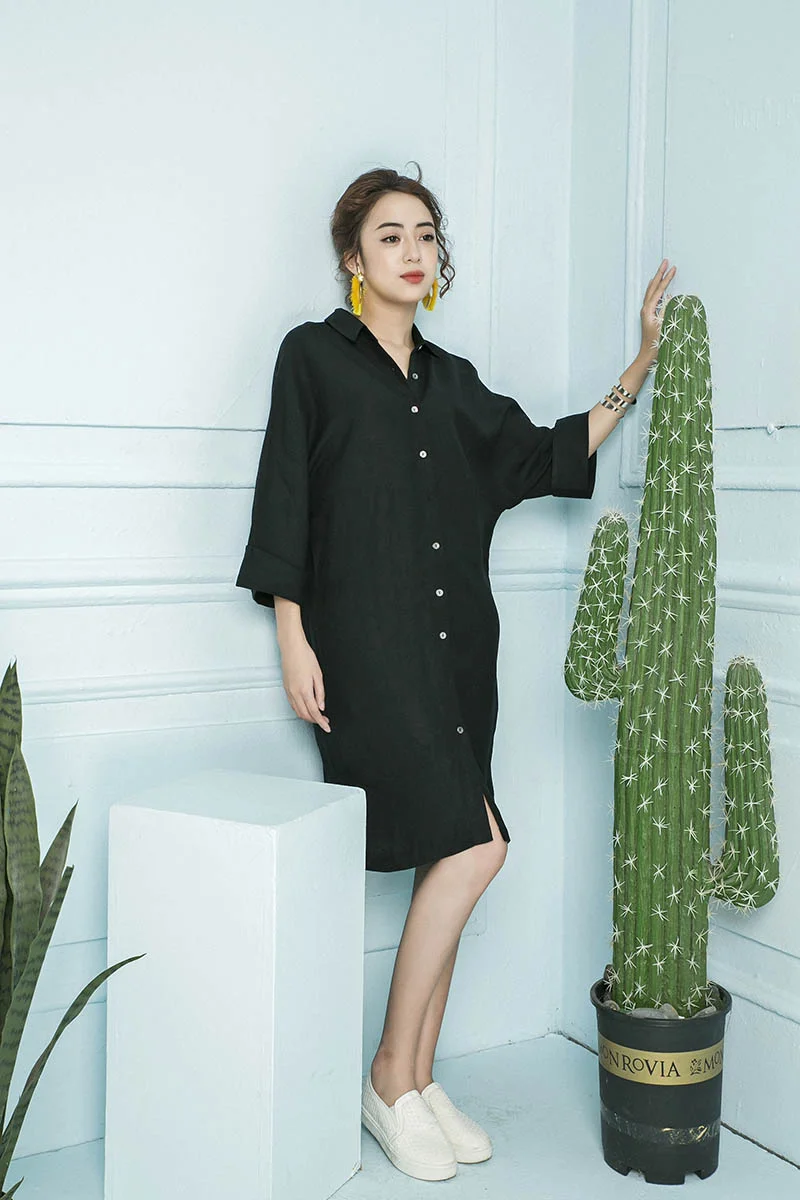 mẫu đầm linen mới nhất - mẫu 42