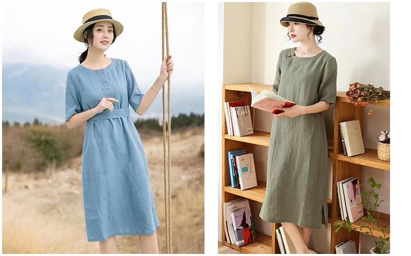Ảnh minh hoạ mẫu đầm linen mới nhất số 57