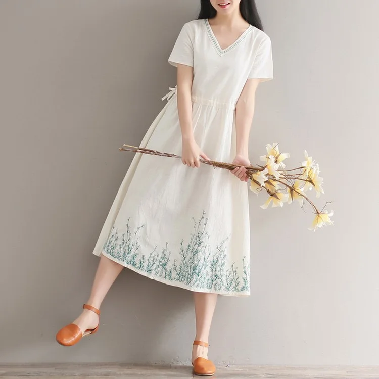 Hình 27 trong bộ mẫu đầm linen mới nhất