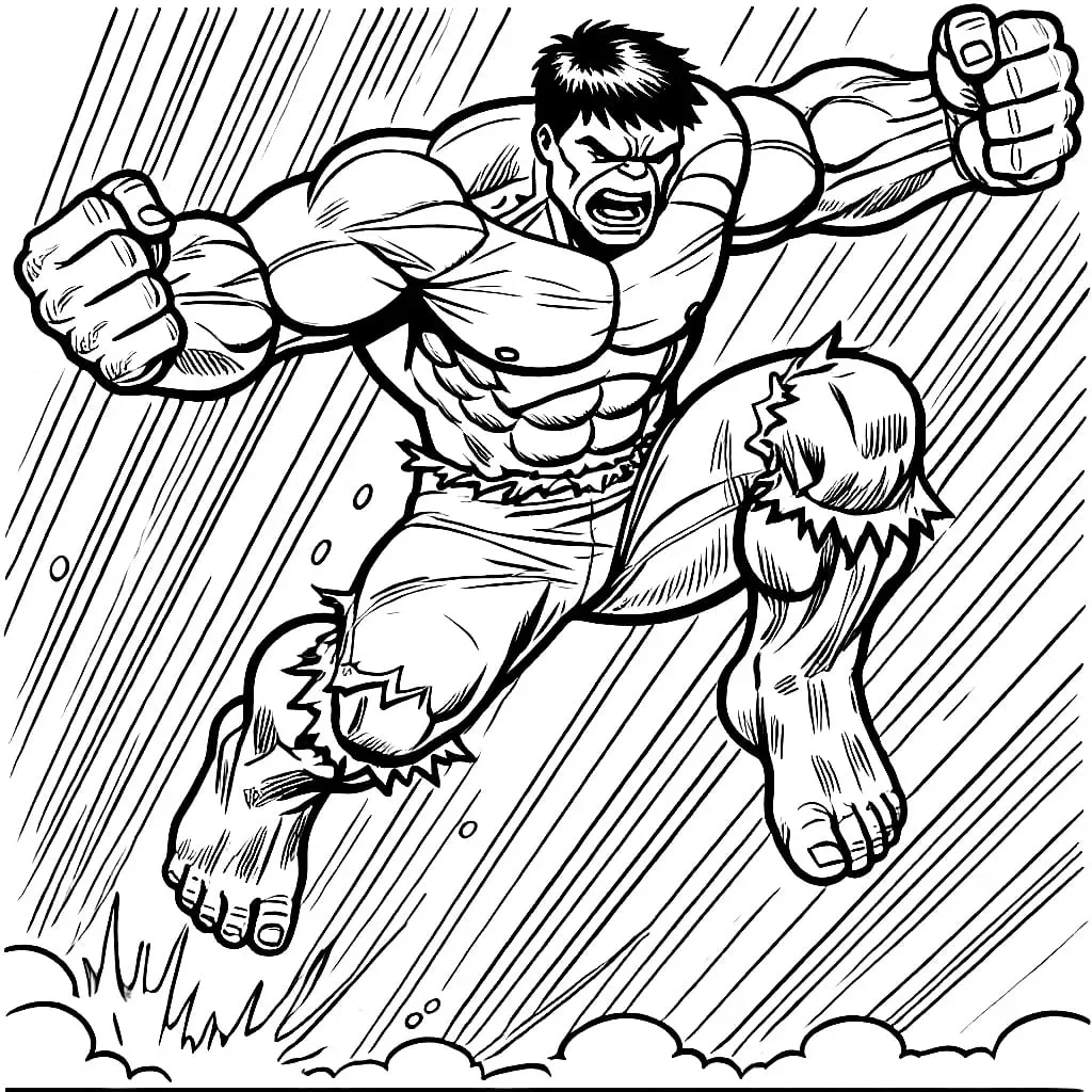 Tranh tô màu Hulk (2)