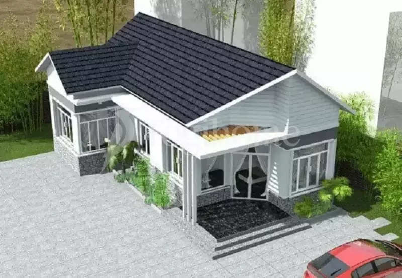 Nhà cấp 4 3 phòng ngủ chữ L nhỏ đẹp
