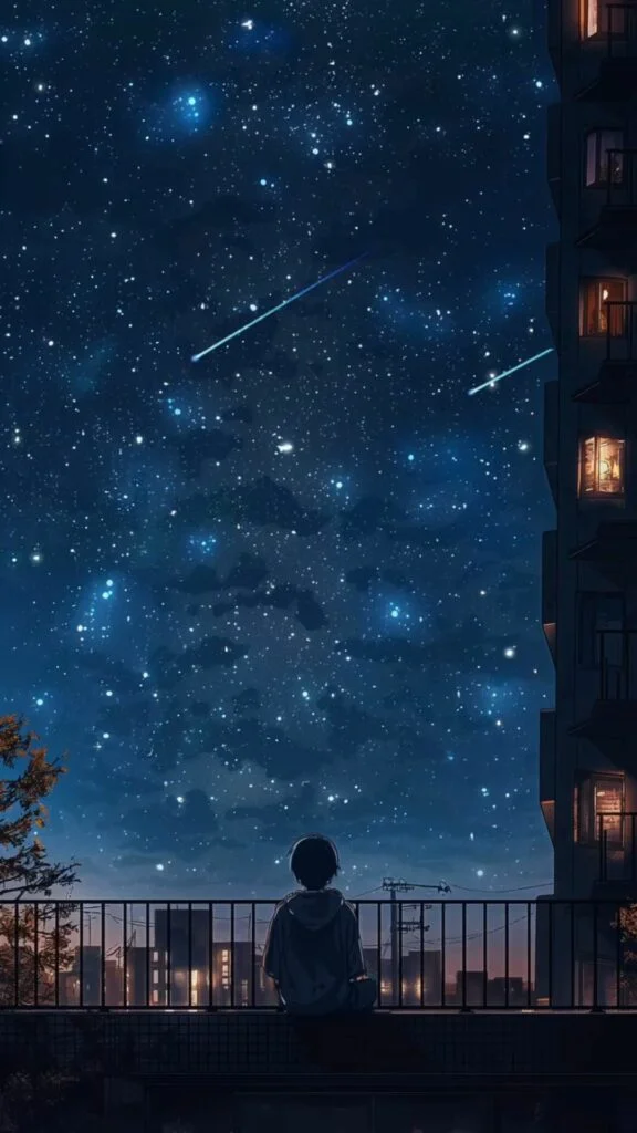 Ngắm sao trên mái nhà đêm khuya