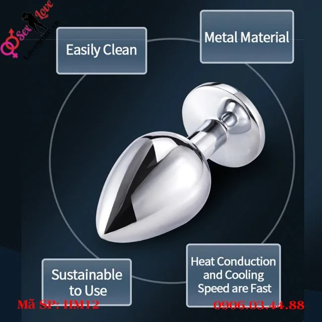 Bộ 3 phích cắm kích thích hậu môn inox đế tròn - Ảnh 5