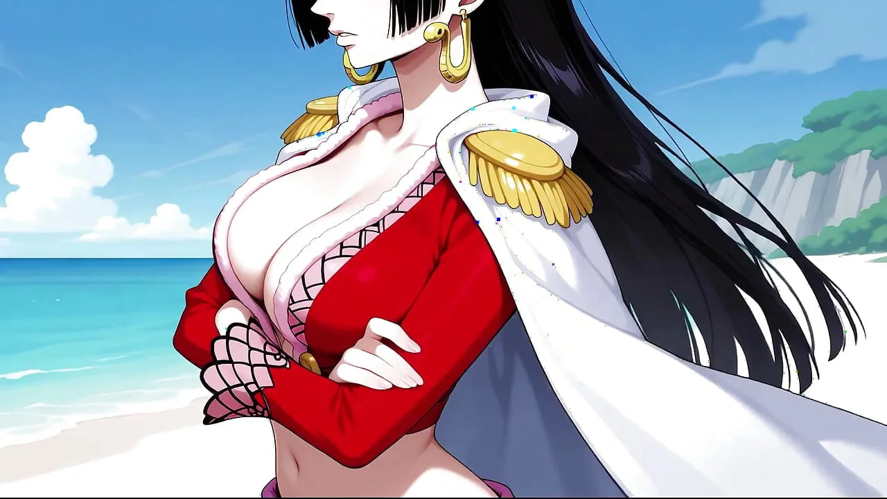 Boa Hancock Gets Fucked in Her Pussy and Ass on a Deserted Island!