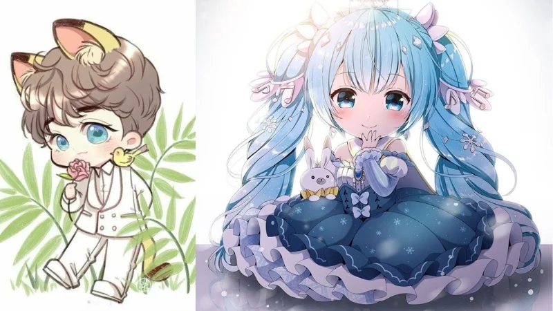 Gợi ý các mẫu ảnh chibi dễ vẽ đơn giản siêu đáng yêu