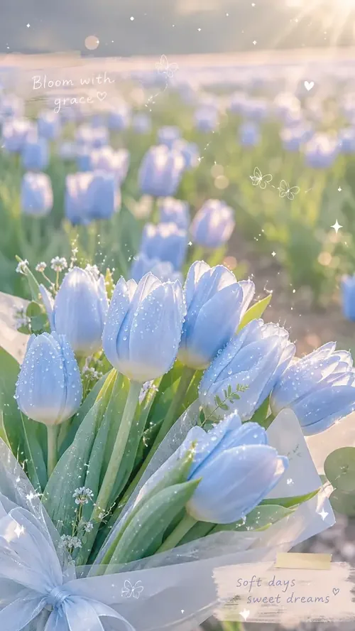 Story » 87 Hình Nền Hoa Tulip Xanh Dương đậm chất mộng giữa nền tối dịu mắt