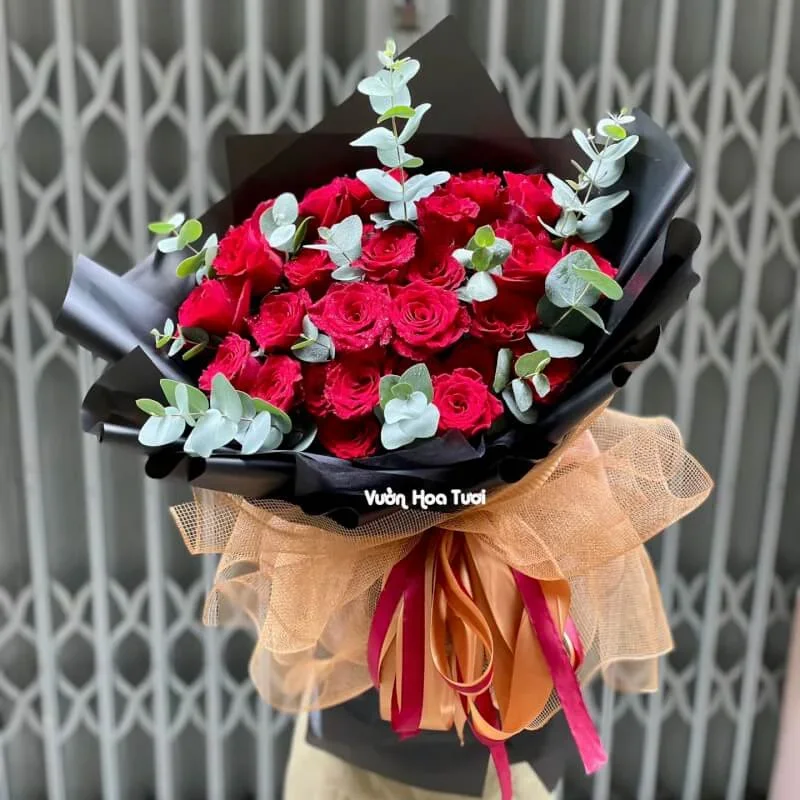 Bó Hoa Hồng Đỏ Hàn Quốc Ngày Nắng