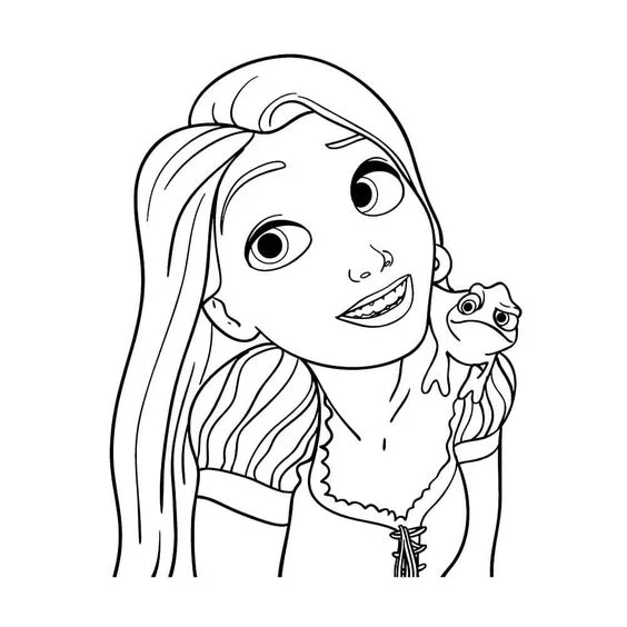 bộ tranh tô màu công chúa tóc mây Rapunzel